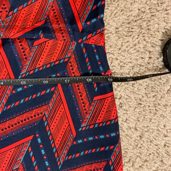 Anthropology Maeve Red and Blue Geo Dress - Picture 8 of 8